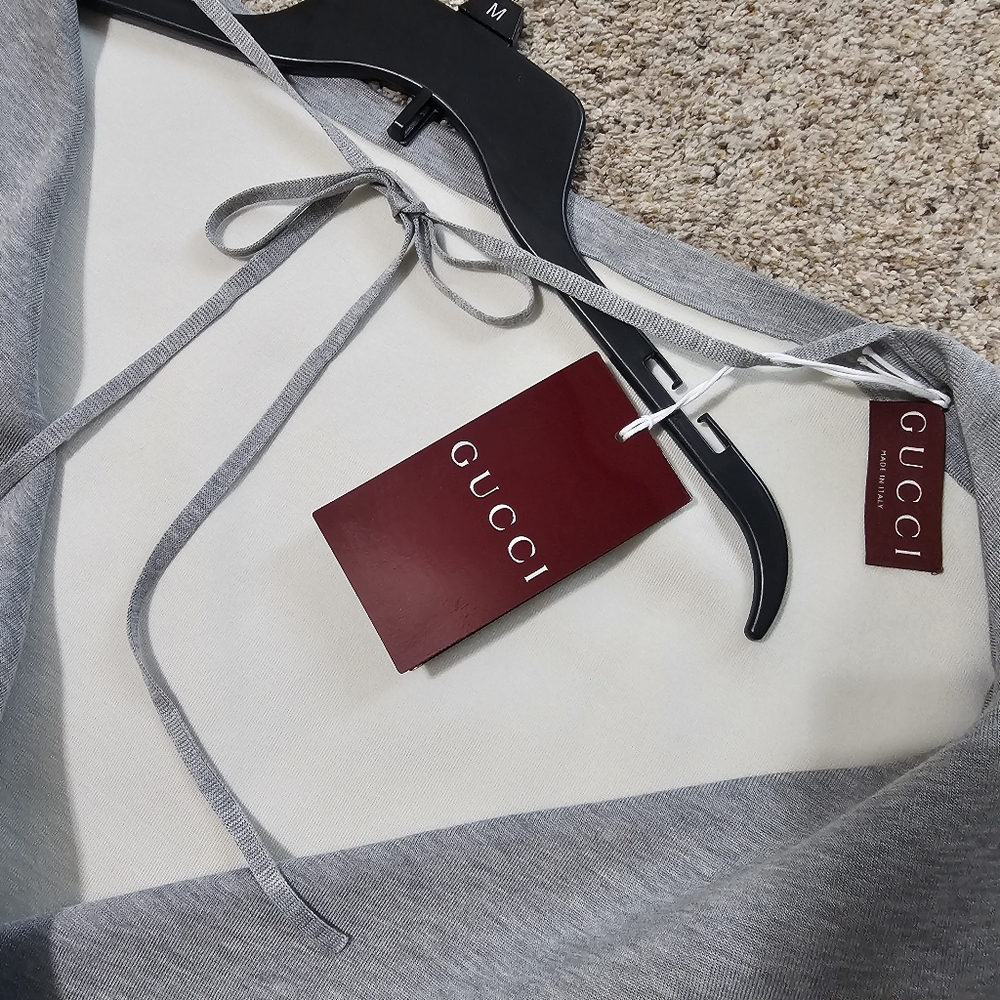 Gucci Wool-Blend Gray Stretch Dress Size S NWT - Picture 14 of 16